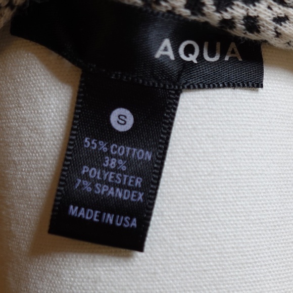 Bloomingdale's Aqua Sleeveless Black/Cream Print  Dress - Picture 7 of 8